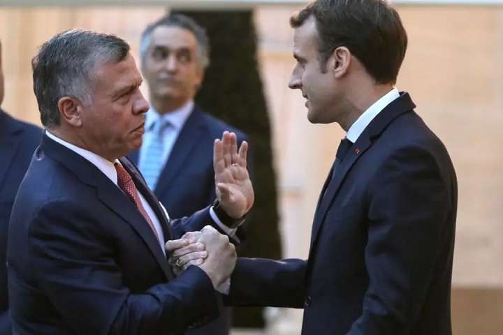 الرئيس الفرنسي يزور الأردن ويلتقي الملك