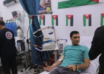 المستشفى الميداني الأردني 82 ينفذ حملة تبرع بالدم في غزة