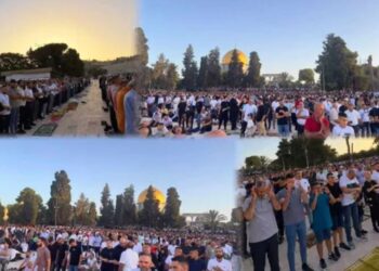 عشرات الآلاف يؤدون صلاة عيد الأضحى في المسجد الأقصى المبارك