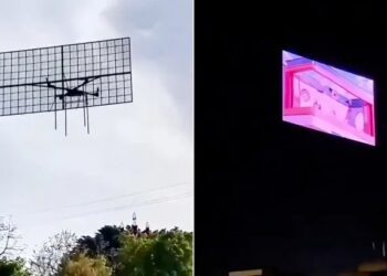 فيديو يكشف مستقبل الإعلانات بوجود المسيرات في السماء