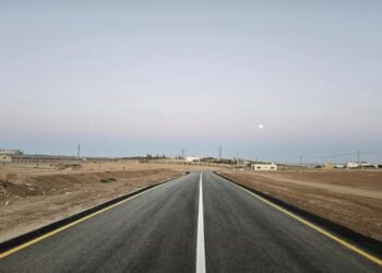 انتهاء العمل بمشروع الطريق الرئيسي للمدينة الرياضية الجديدة في الكرك
