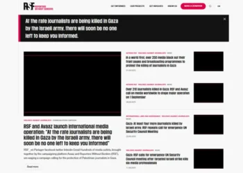 مئات المؤسسات الإعلامية تتوشح بالسواد احتجاجا على استهداف الصحفيين في غزة