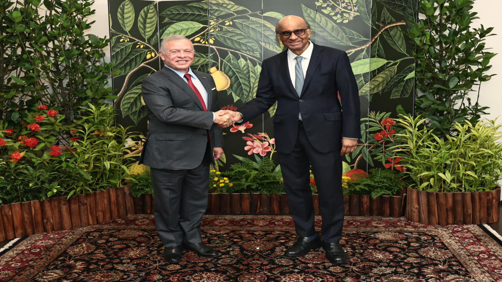 رئيس سنغافورة يشيد بعمق العلاقات مع الأردن وبالدور الأردني في العمل نحو السلام