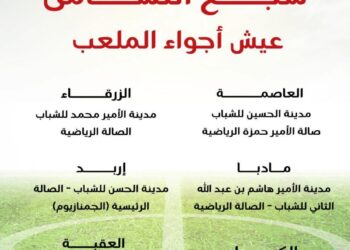 شاشات عملاقة في المدن الرياضية لبث مباريات المنتخب الوطني بكأس العرب