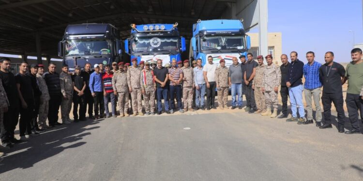 وصول قافلة المساعدات الأردنية إلى اليمن