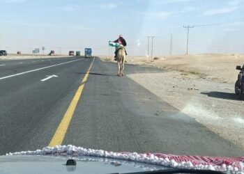 رحلة وفاء على ظهر جمل.. سند دوريج من معان إلى بسمان مهنئًا الملك بعيد ميلاده