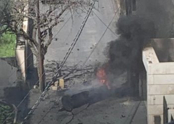 سقوط شظية مقذوف صاروخي في محيط وادي صقرة