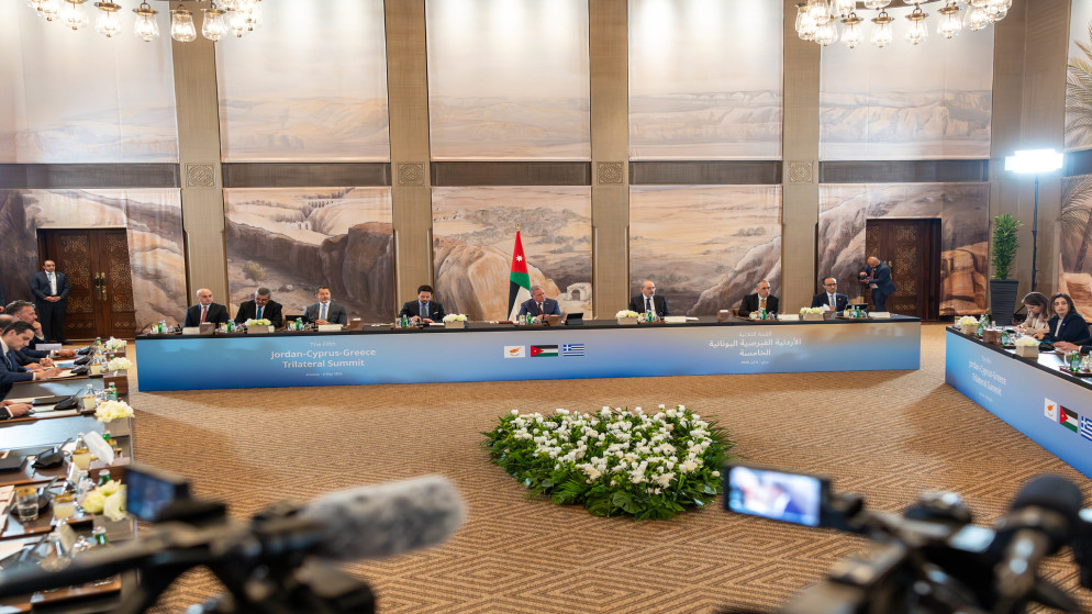 البيان المشترك للقمة الثلاثية الأردنية القبرصية اليونانية الخامسة في عمان