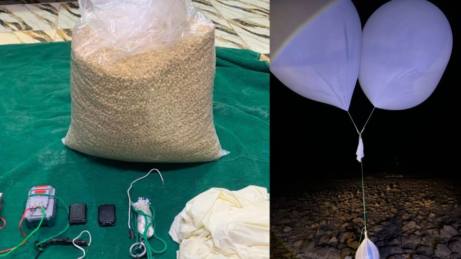 الجيش يحبط محاولة تهريب كمية من المواد المخدرة بواسطة بالونات