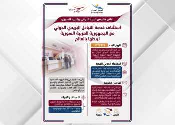 استئناف خدمة التبادل البريدي الدولي مع سوريا عبر البريد الأردني