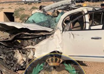 4 وفيات وإصابتان بتدهور مركبة على الصحراوي في معان