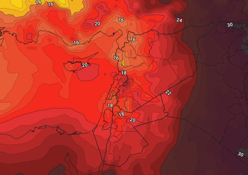 انخفاض على درجات الحرارة في الأردن بهذا الموعد