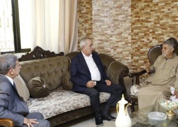 الرواشدة يزور الفنان محمد العبادي للاطمئنان على صحته