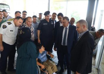 الفراية يتفقد مركز حدود جابر وساحة الشحن الجديدة