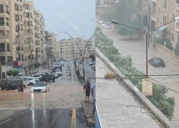أمطار صيفية غزيرة تملأ شوارع مدينة إدلب